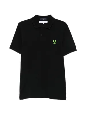 Comme Des Garçons Shirt x Fred Perry スローガン ポロシャツ
