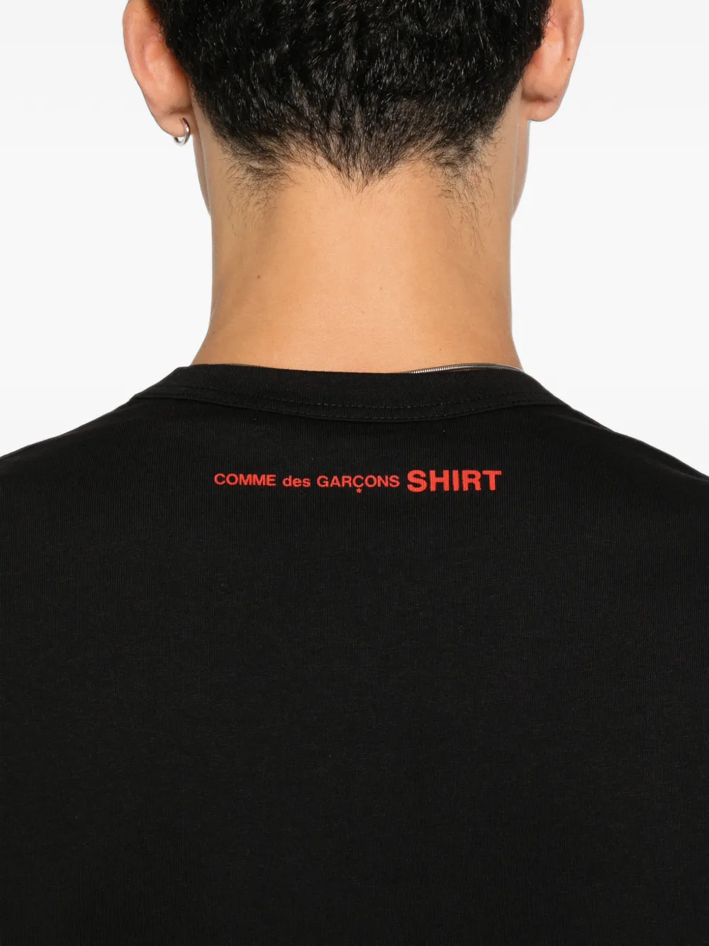 Comme Des Garçons Shirt Katoenen T-shirt met logoprint Zwart