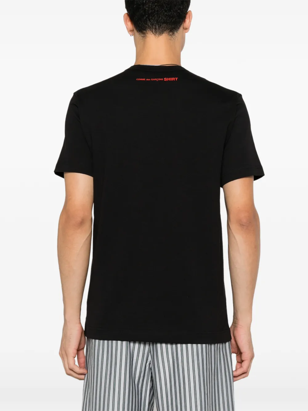 Comme Des Garçons Shirt Katoenen T-shirt met logoprint Zwart