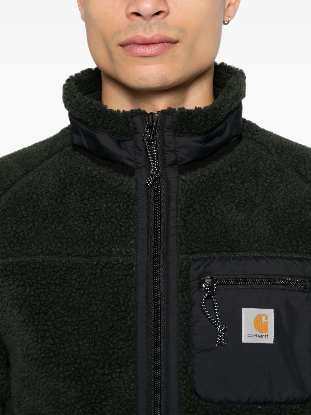 Carhartt WIP Fleece trui met rits Groen