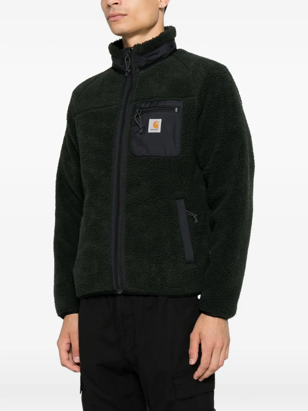 Carhartt WIP Fleece trui met rits Groen