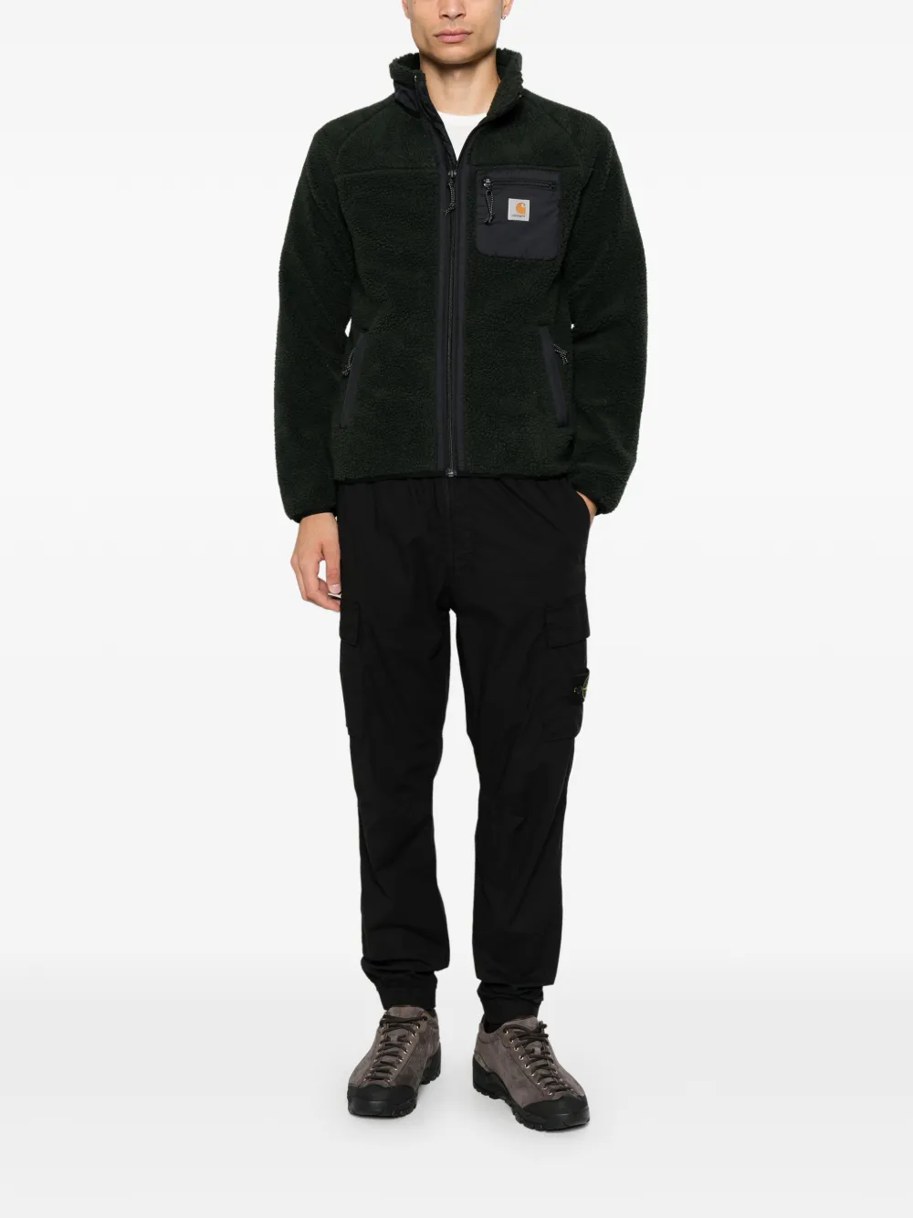 Carhartt WIP Fleece trui met rits Groen