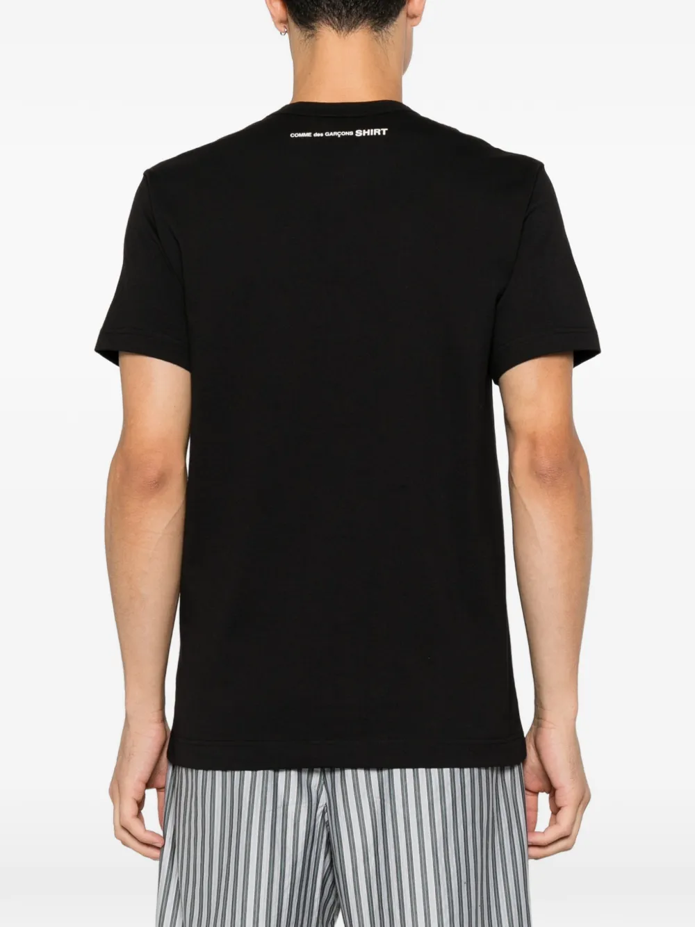 Comme des Garçons Homme Katoenen T-shirt met logoprint Zwart