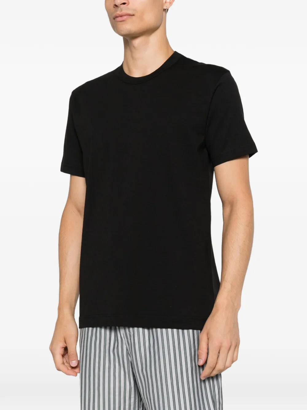 Comme des Garçons Homme Katoenen T-shirt met logoprint Zwart