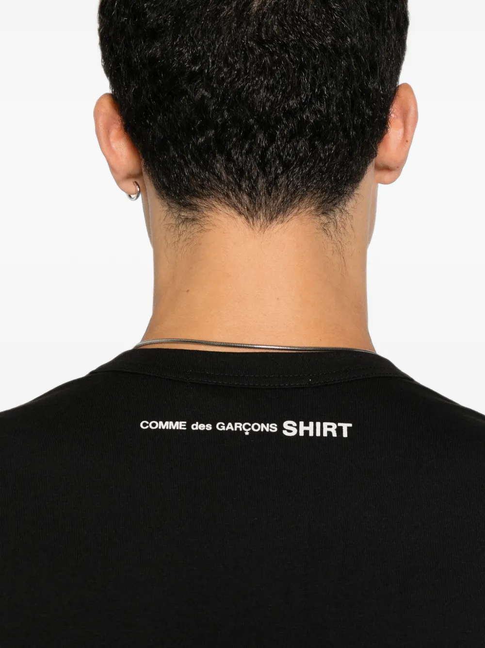 Comme des Garçons Homme Katoenen T-shirt met logoprint Zwart