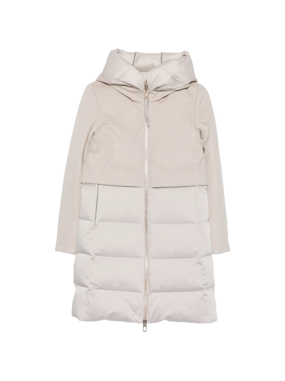 Duno Ballon Hooded Padded Coat In 뉴트럴