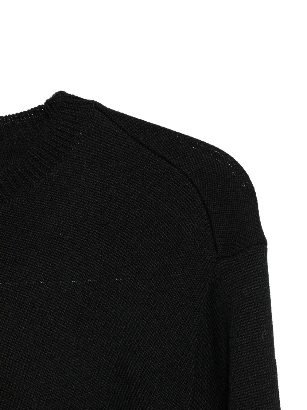Comme des Garçons Homme Trui met asymmetrische afwerking Zwart