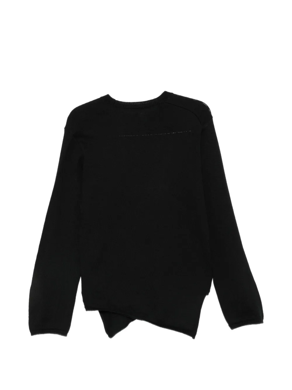 Comme des Garçons Homme Trui met asymmetrische afwerking Zwart