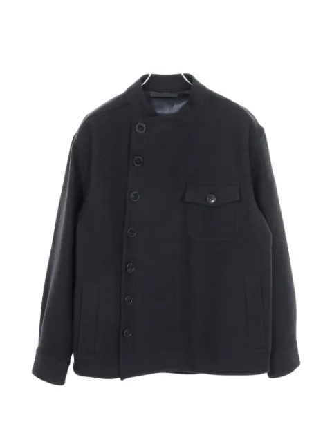 Giorgio Armani Pre-Owned 2010s herringbone asymmetric jacket