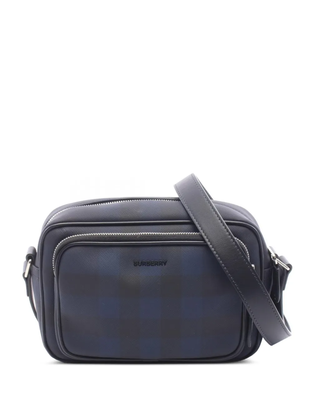 Burberry Pre-Owned 2010s Paddy check-pattern shoulder bag - Blu