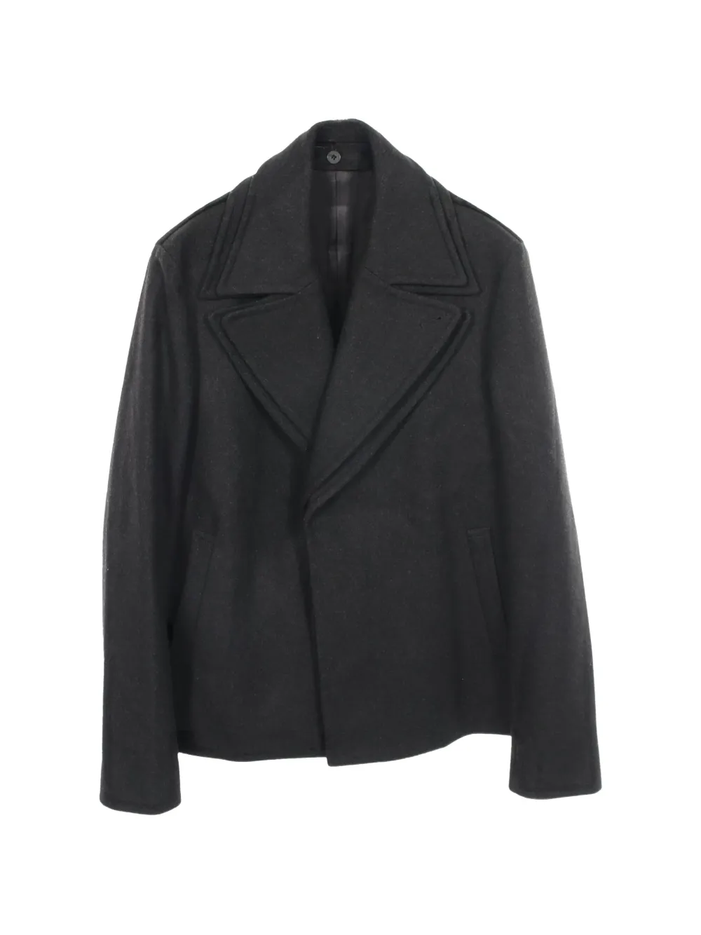Emporio Armani Pre-Owned 2010s color-block pea coat - Nero