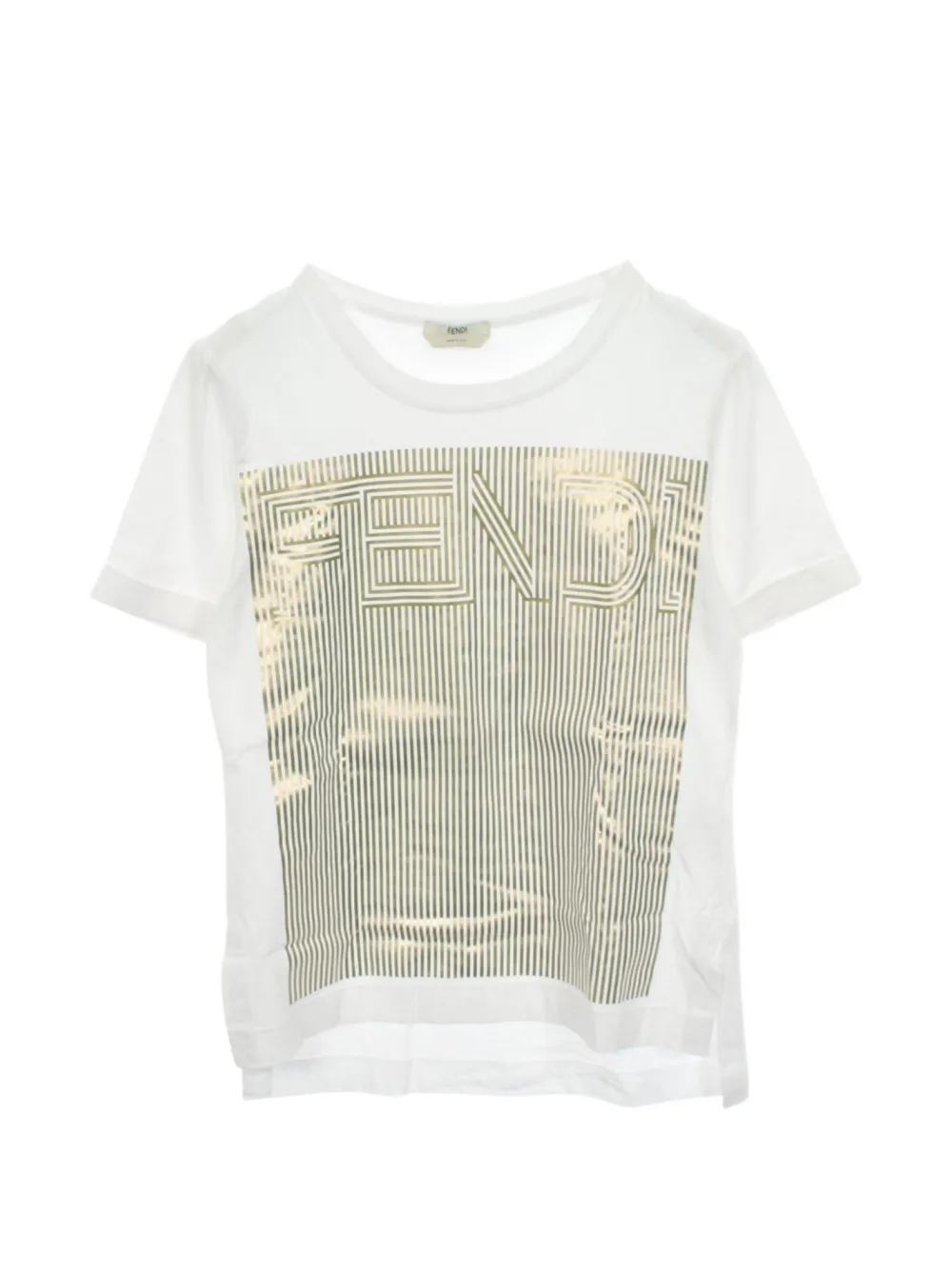 Fendi Pre-Owned 2010s logo-print T-shirt - Bianco