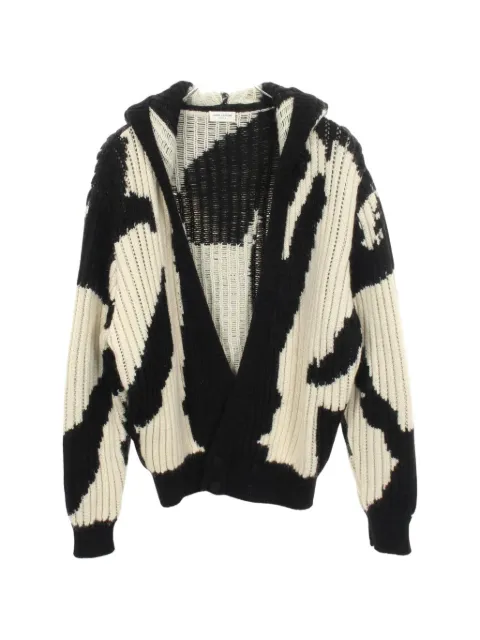 Saint Laurent Pre-Owned 2010s animal-print hooded cardigan
