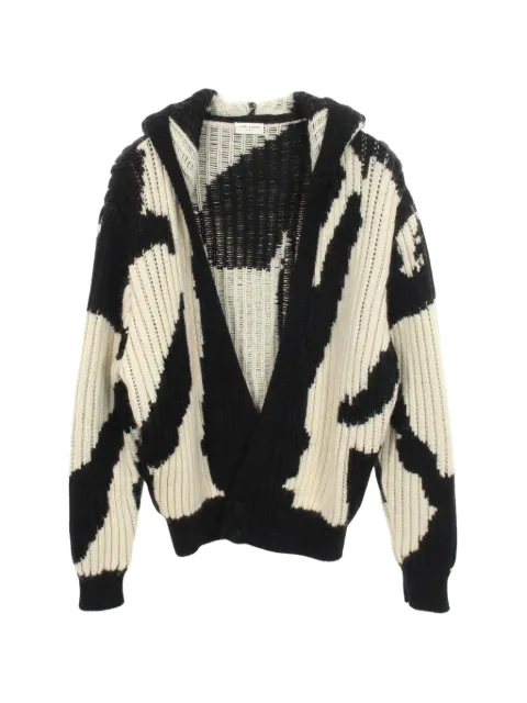 Saint Laurent Pre-Owned 2010s animal-print hooded cardigan