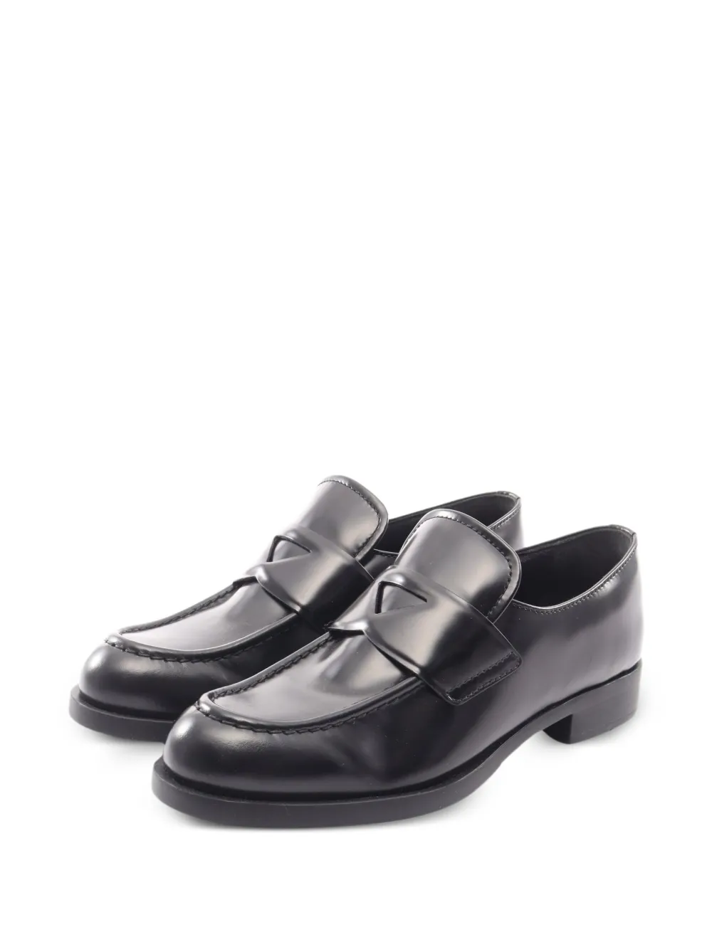 Prada Pre-Owned 2020s triangle loafers - Nero