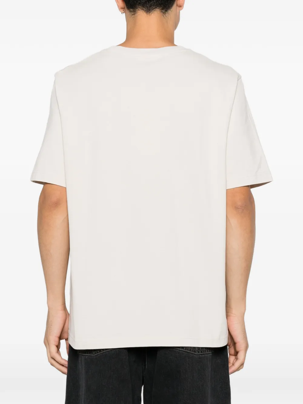 Maison Kitsuné T-shirt met logopatch Beige