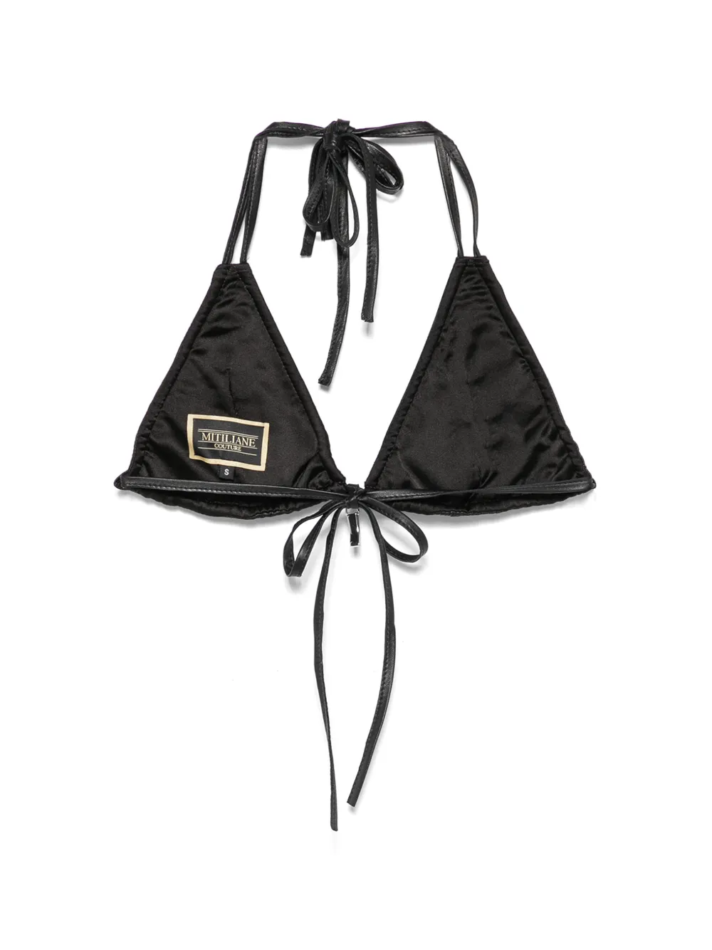 MITILIANE COUTURE Bikini met halternek en reptielen-effect Zwart