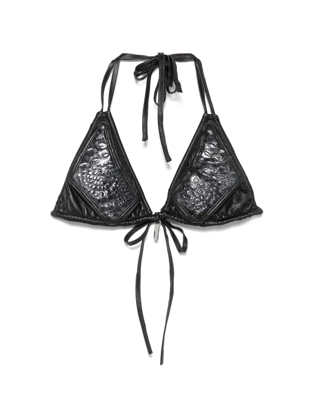MITILIANE COUTURE alligator-effect halterneck bikini