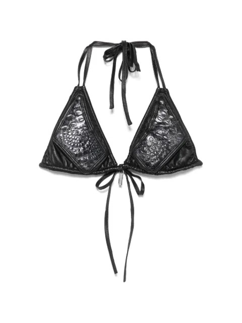 MITILIANE COUTURE Neckholder-Bikini mit Alligator-Effekt
