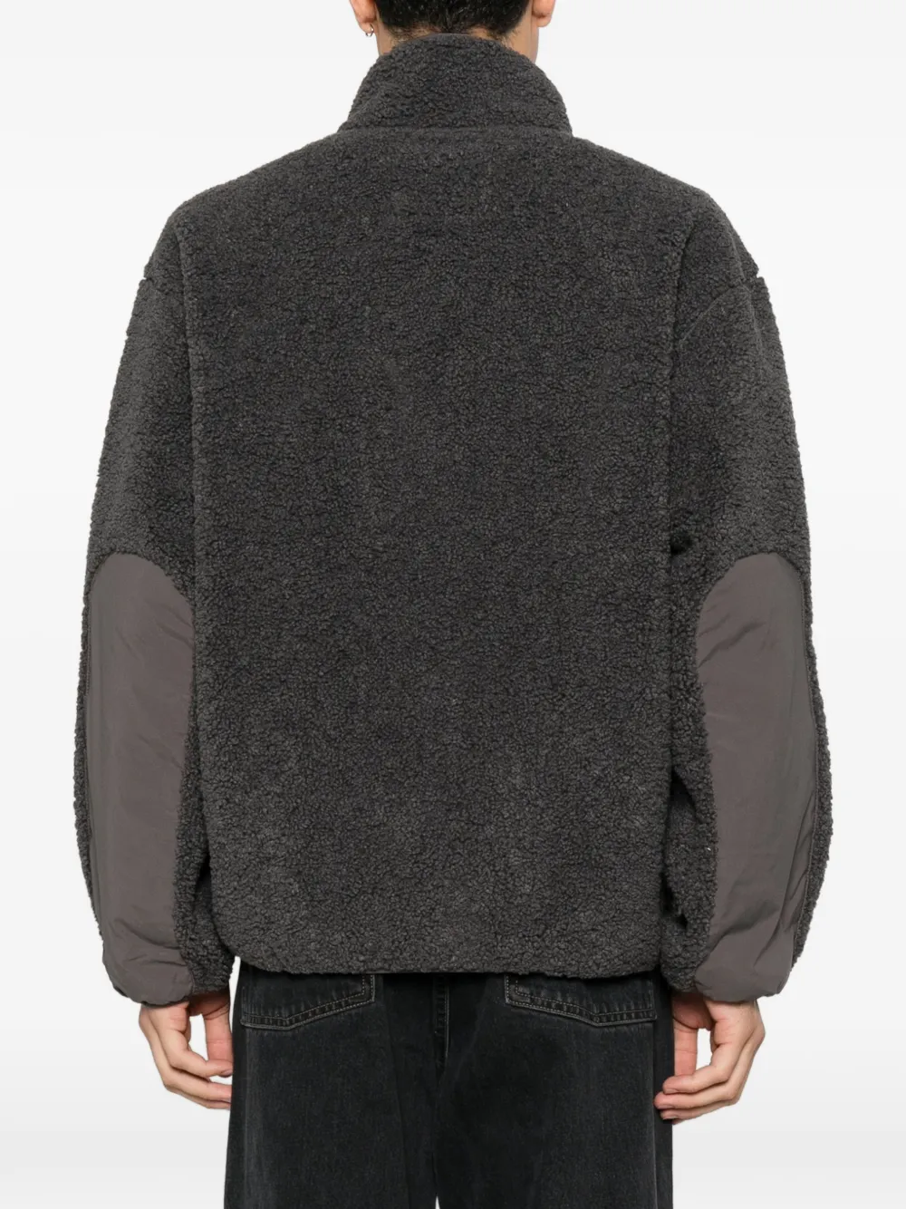 Maison Kitsuné fleece panelled jacket Grijs