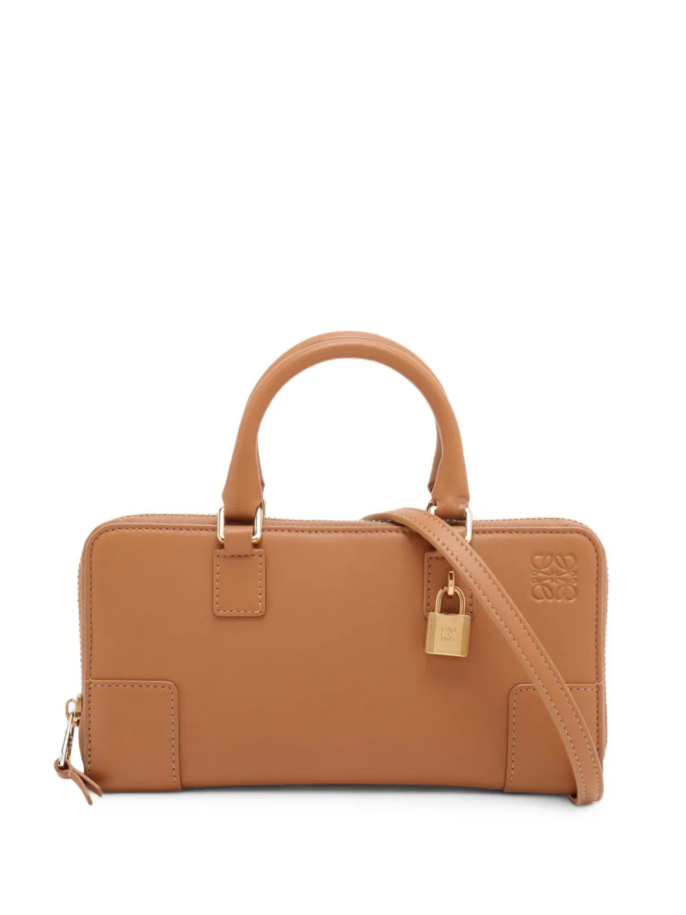 Loewe Pre-Owned 2020-2026 Leather Amazona Pouch satchel - Braun