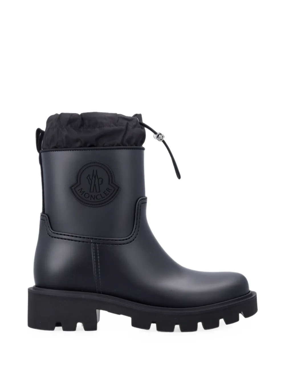Moncler Kickstream drawstring-top logo-patch ankle boots Zwart