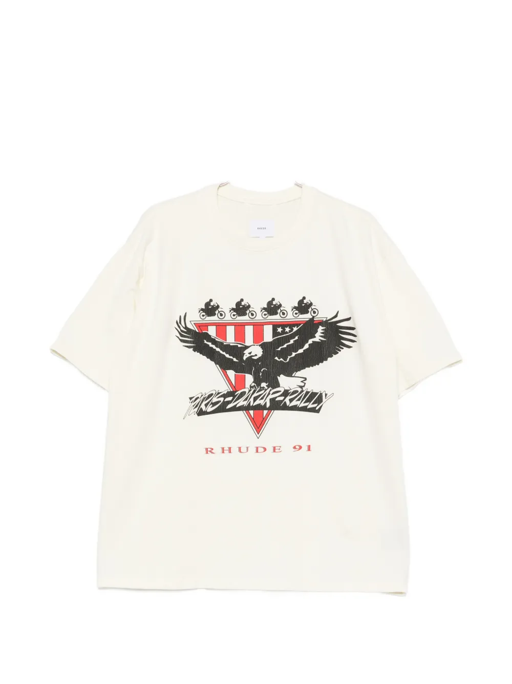 RHUDE футболка с графичным принтом | нейтральные цвета | Image 1