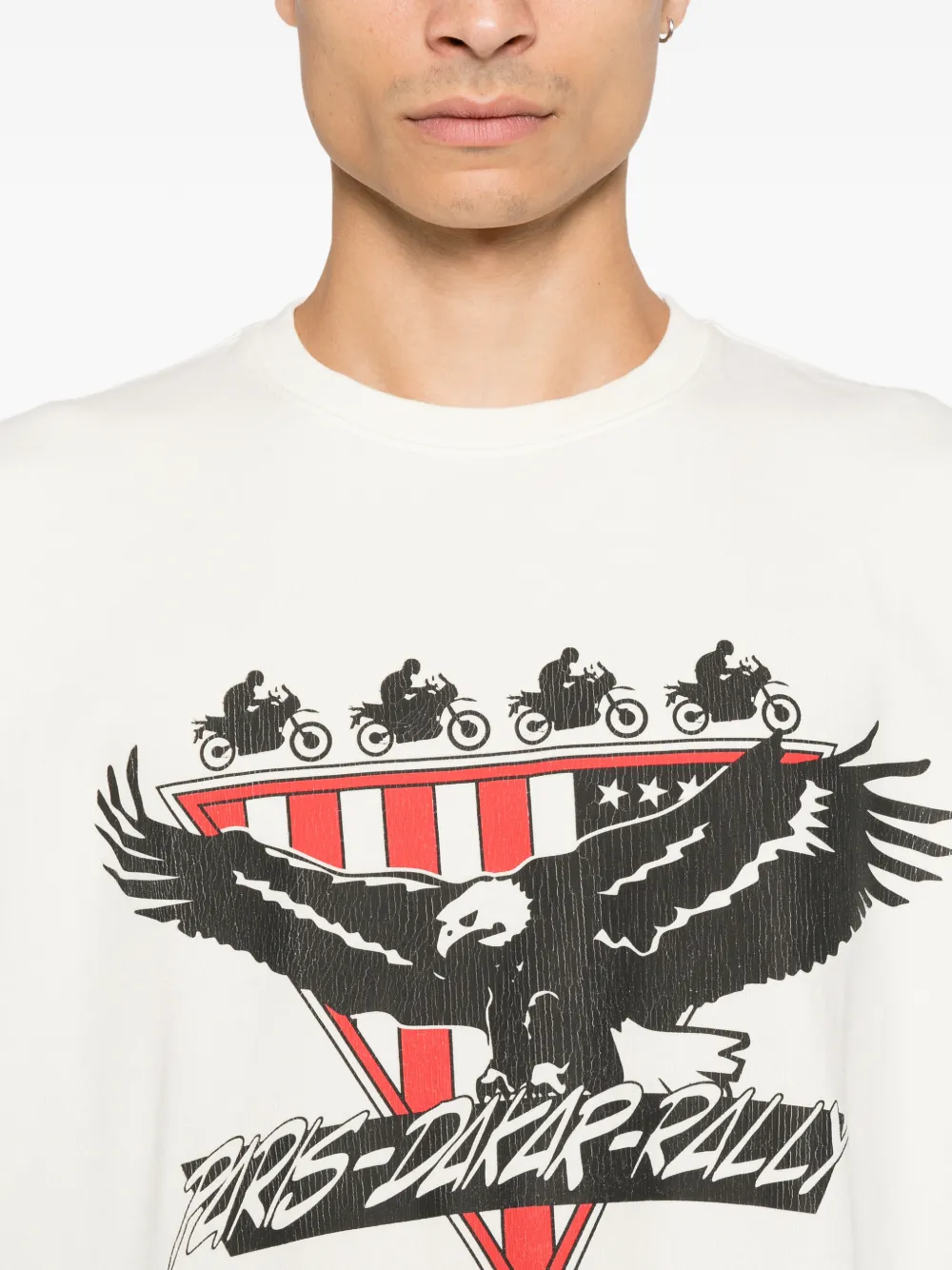 RHUDE T-shirt met grafische print Beige