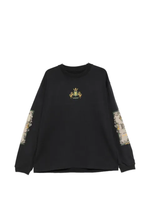 RHUDE Bordeaux Reserve graphic-print long-sleeve T-shirt