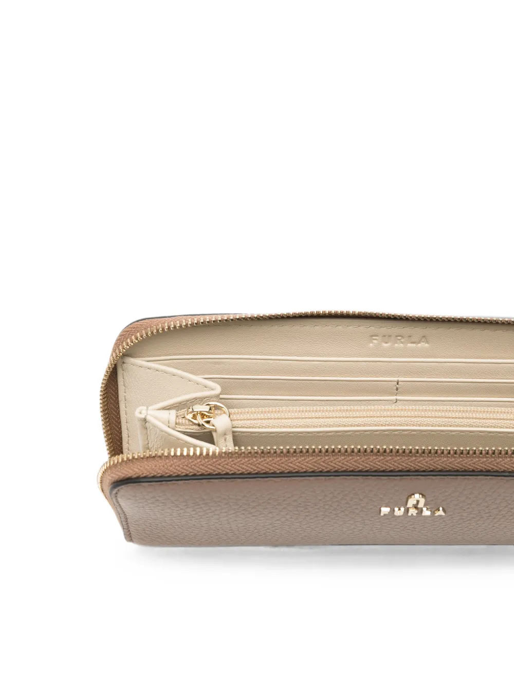 Furla Leren portemonnee Beige