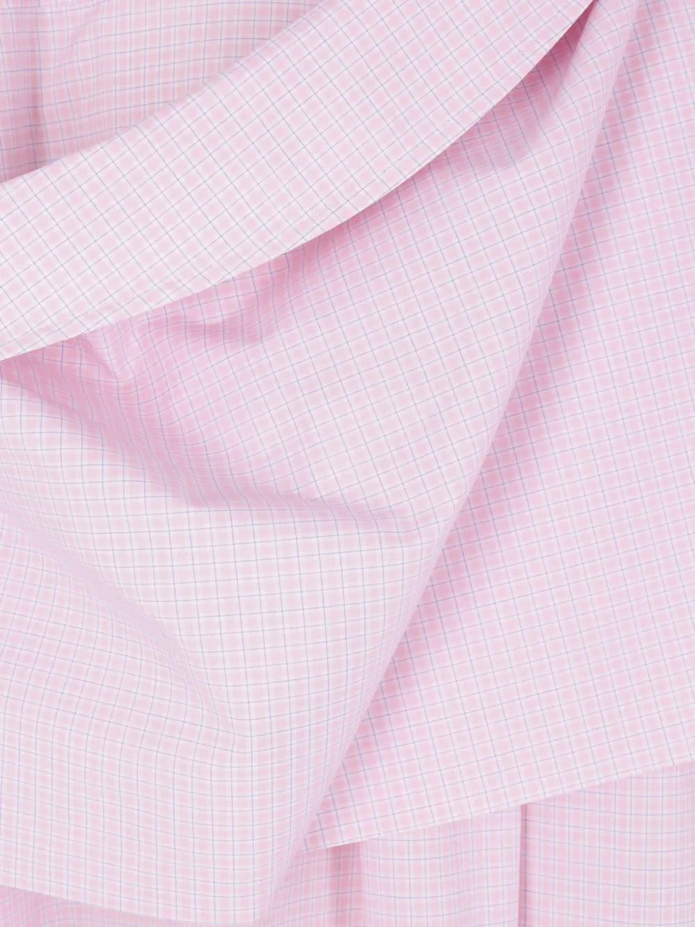 The Attico Geruite gedrapeerde blouse Roze