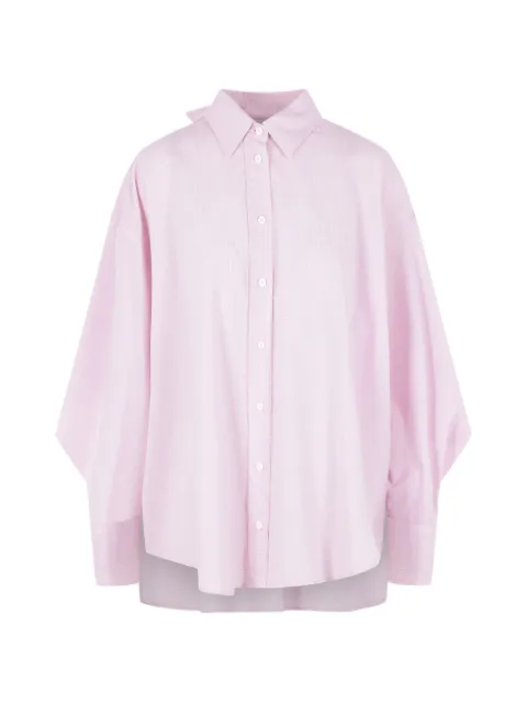 The Attico checked draped shirt