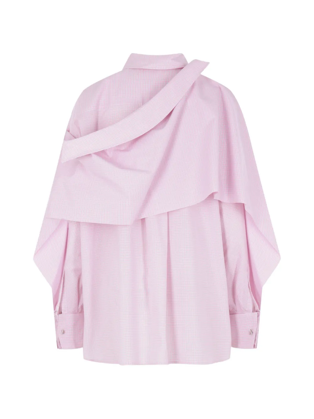 The Attico Geruite gedrapeerde blouse Roze