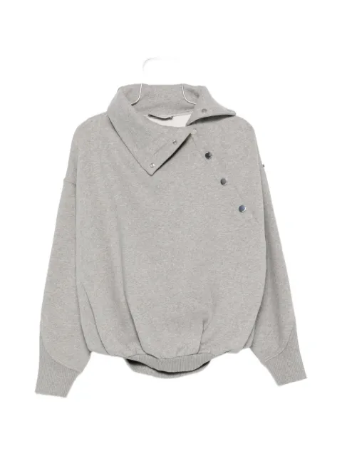 Sportmax asymmetric press-stud sweatshirt
