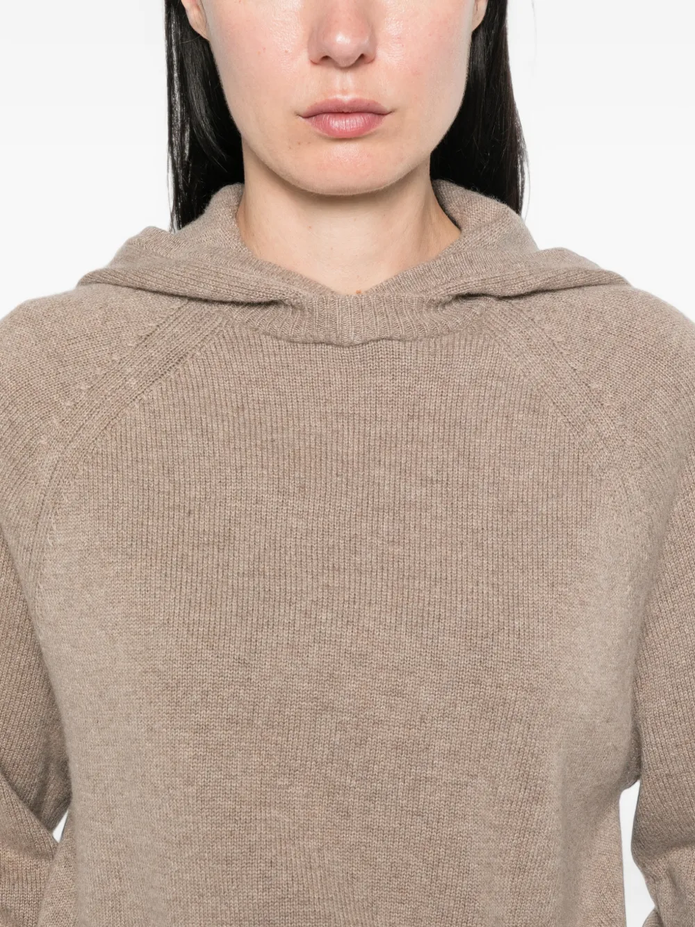 Max Mara raglan-sleeve cashmere hoodie Beige