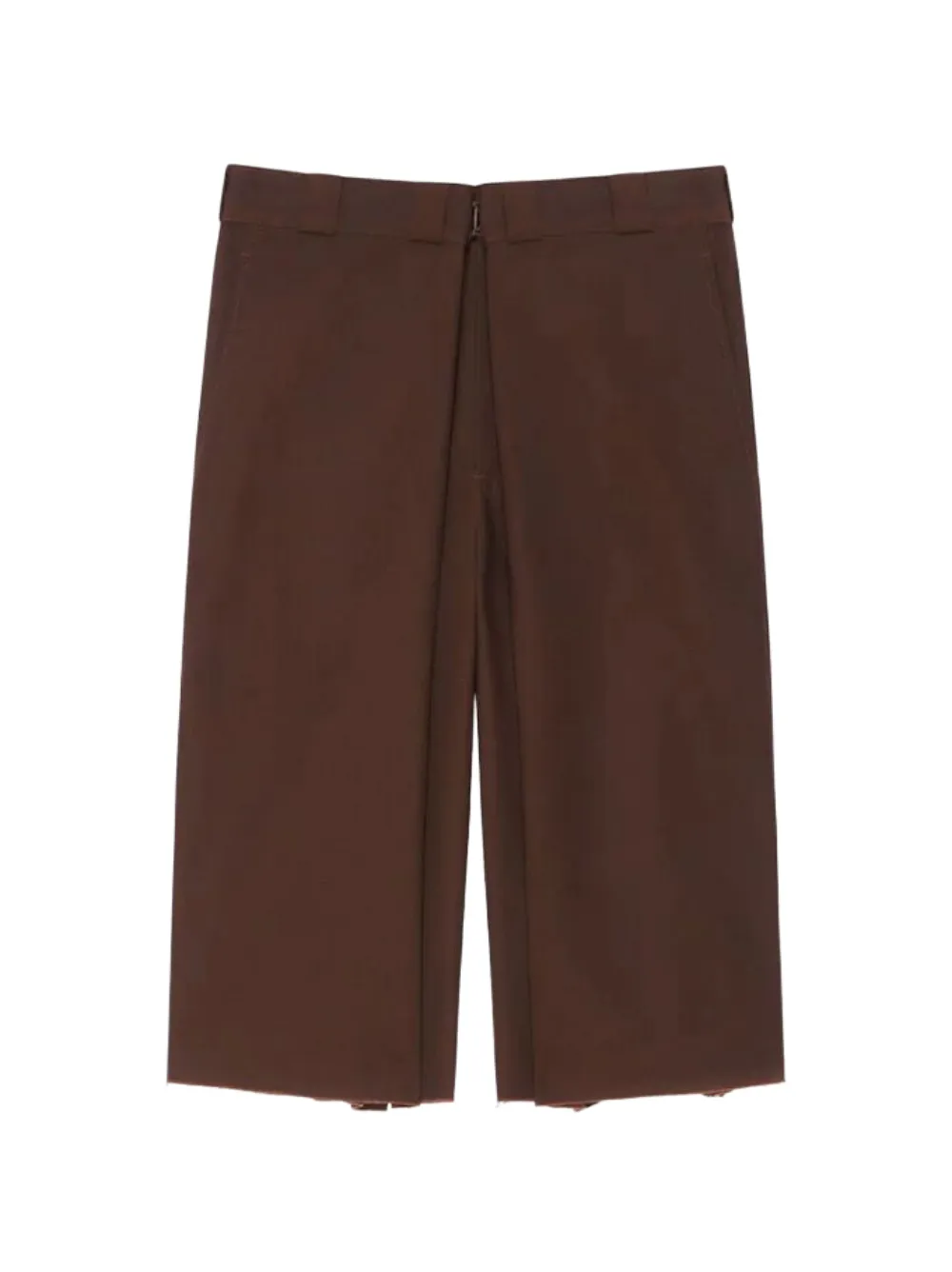 Givenchy raw-hem wide-leg bermuda shorts - Marron Givenchy raw-hem wide-leg bermuda shorts - Marron