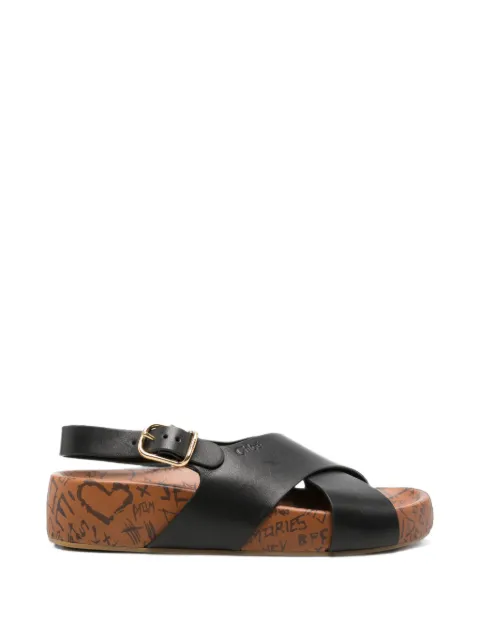 Chloé Maxime graffiti-print sandals