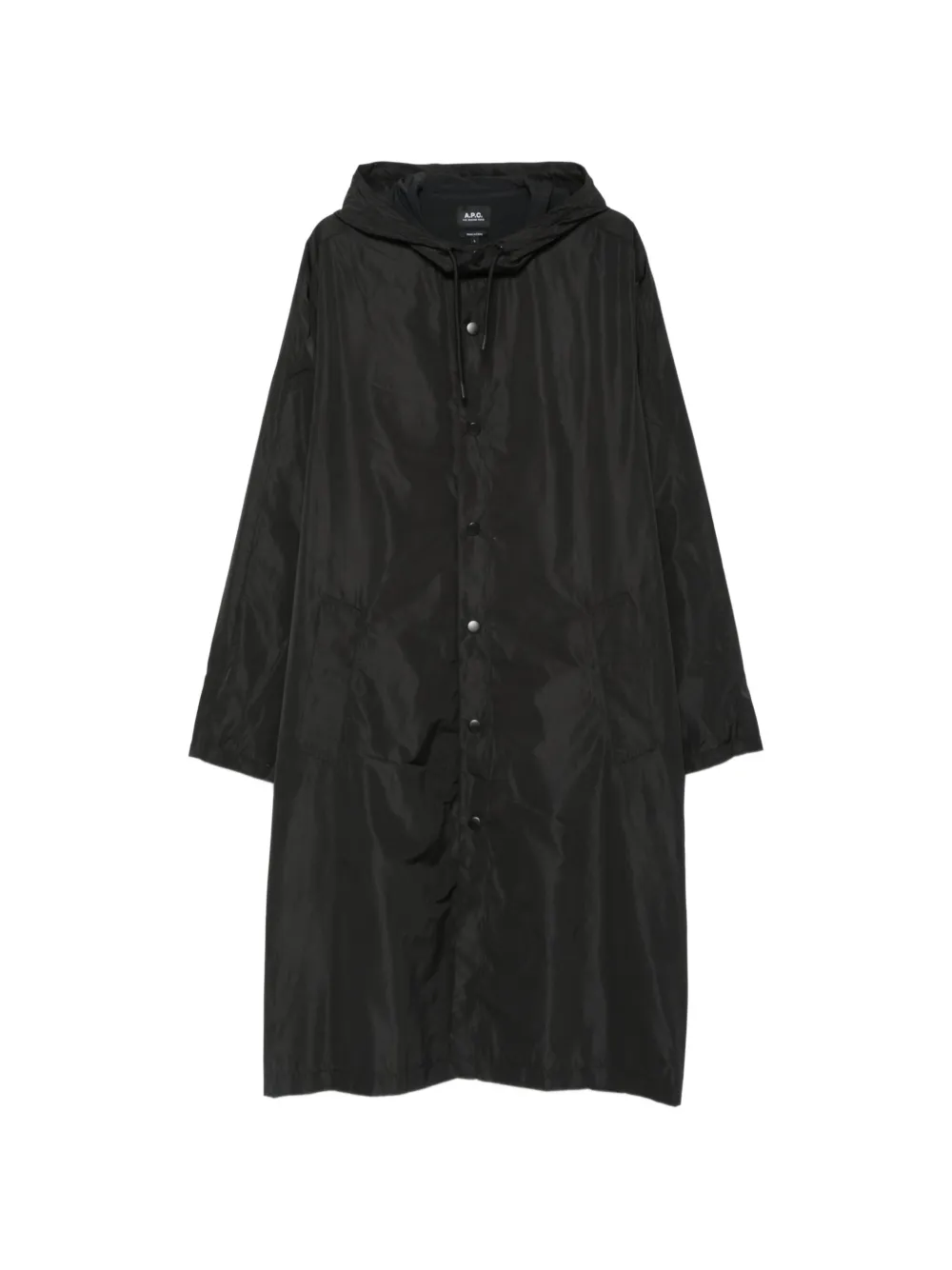 A.P.C. logo-print raincoat | Black | Image 1
