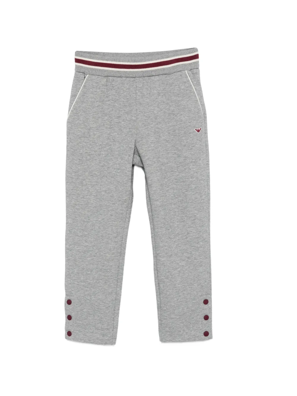 Emporio Armani Kids logo-patch button-detail track pants - Grigio