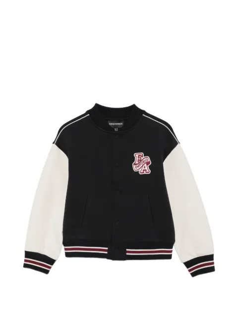 Emporio Armani Kids logo-patch colour-block jacket