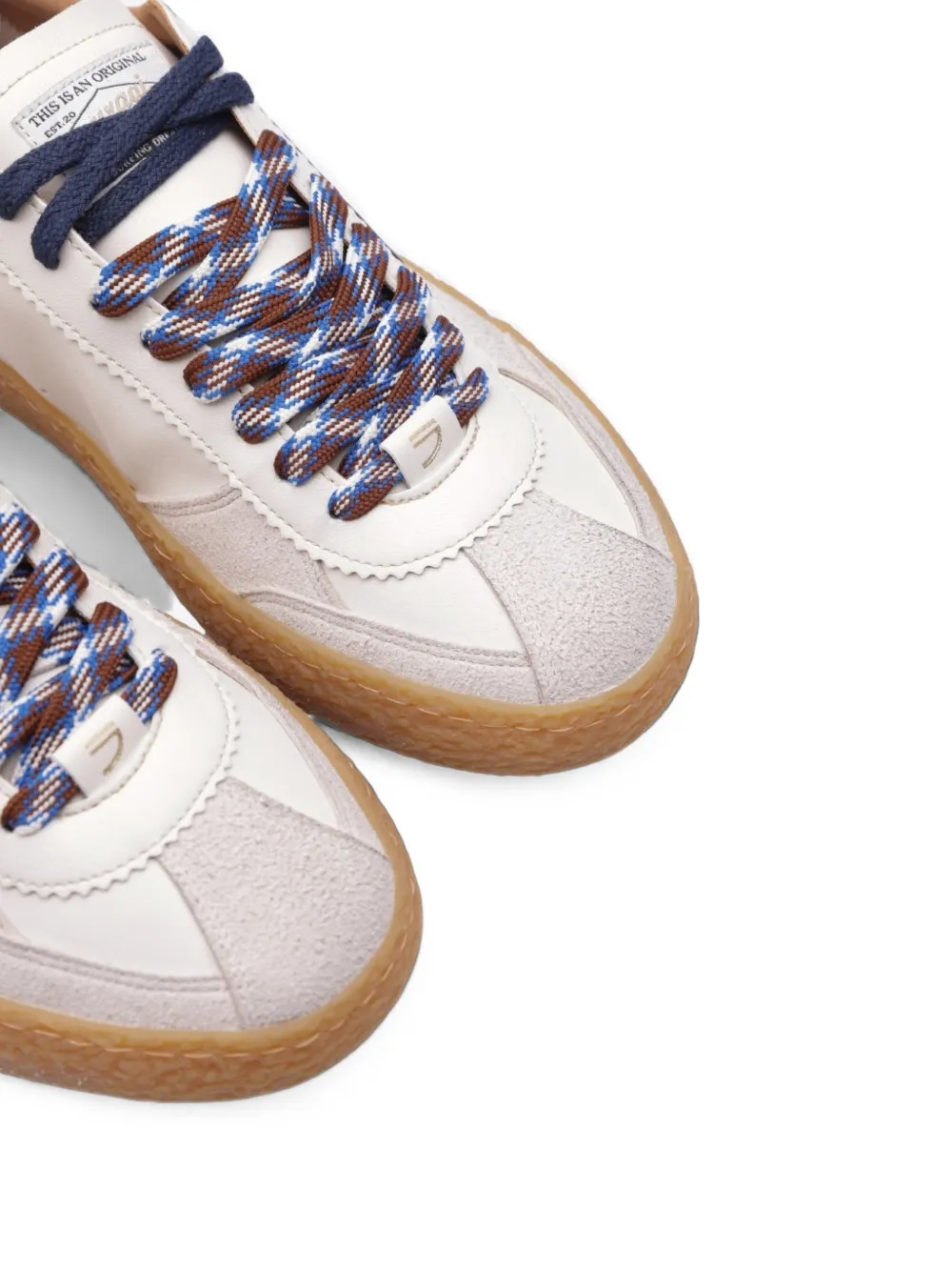 Puraai panelled leather sneakers Wit