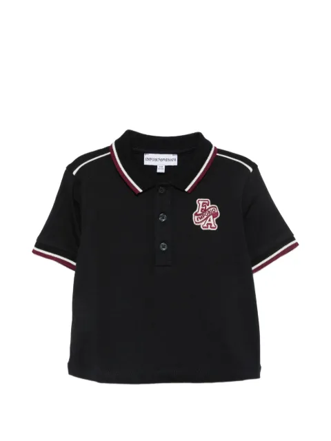 Emporio Armani Kids logo-patch tipped polo shirt