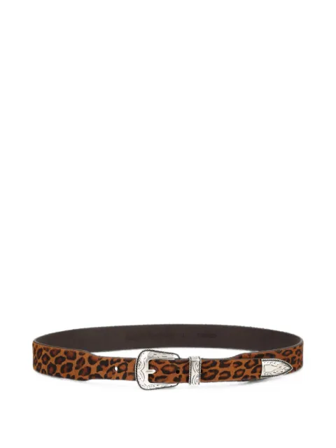 AMISH leopard-print western belt