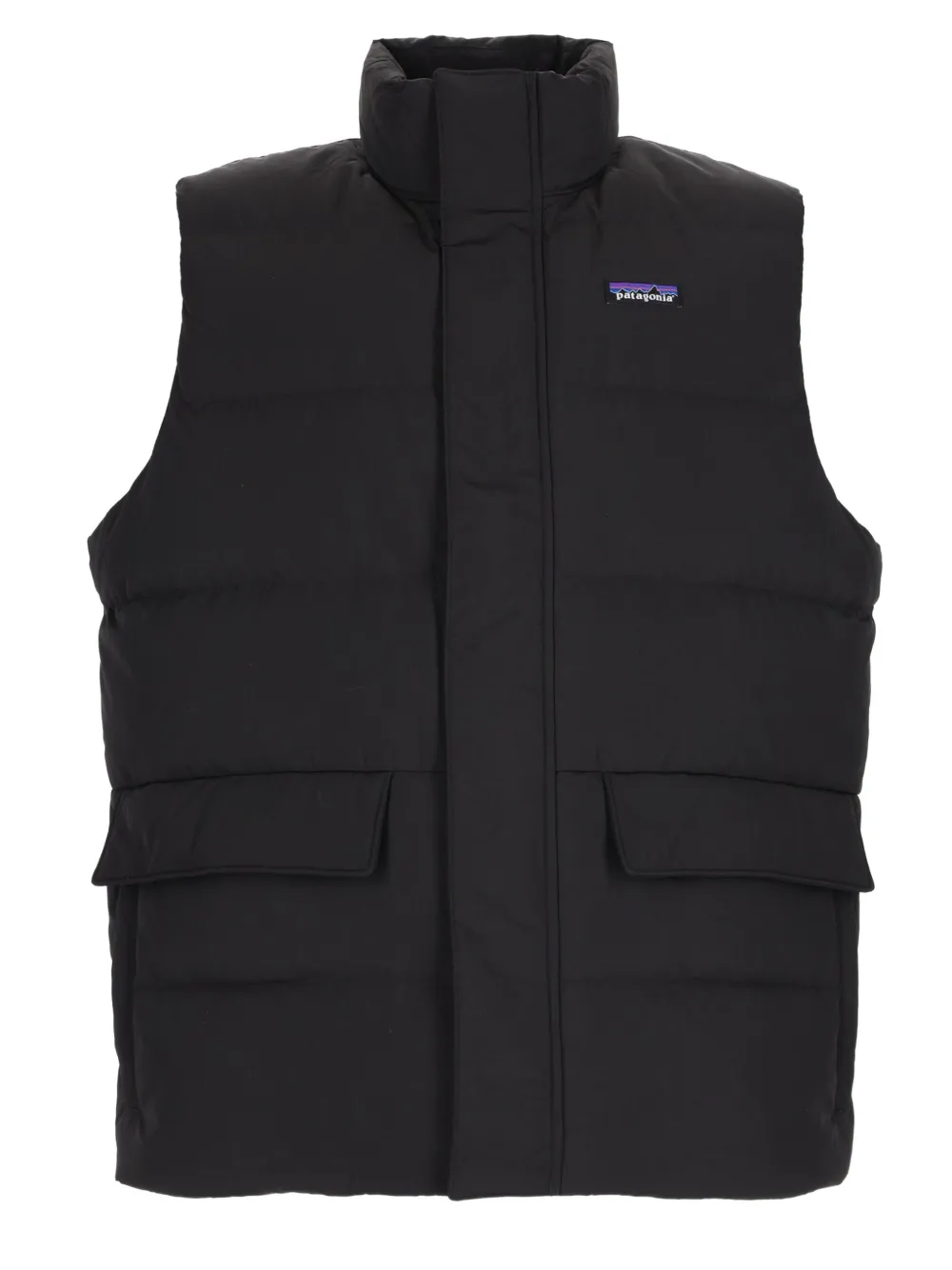 Patagonia quilted logo-patch gilet Zwart
