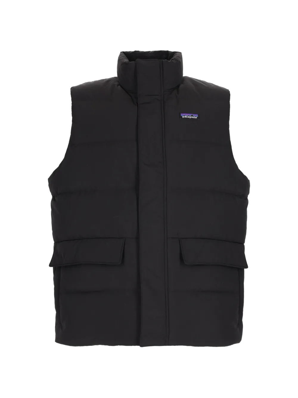 Patagonia quilted logo-patch gilet Zwart