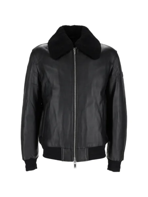 Moose Knuckles shearling-collar leather jacket