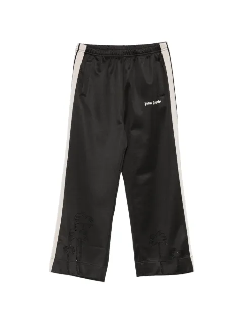 Palm Angels Kids logo-print side-stripe track pants