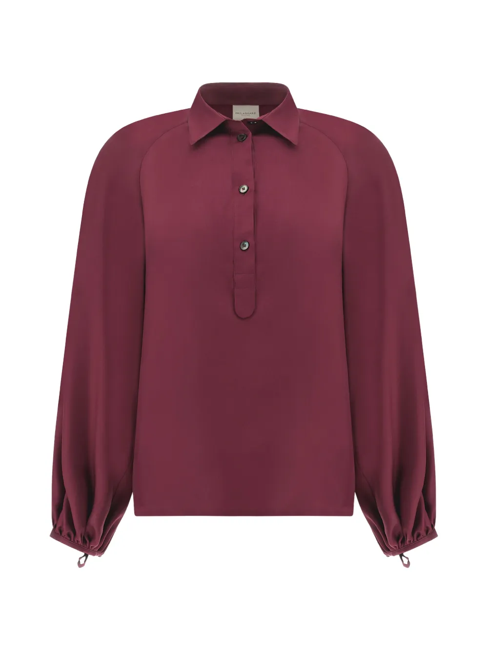 Paul & Shark raglan-sleeve silk blouse - Rosso
