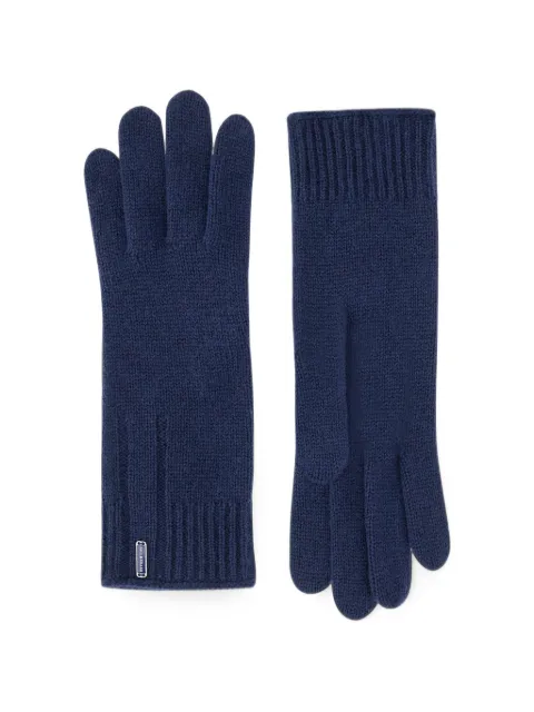 Paul & Shark logo-plaque knitted gloves