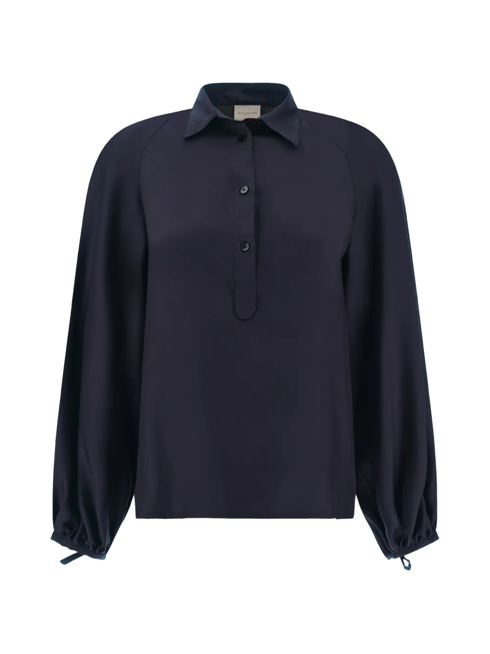 Paul & Shark silk balloon-sleeve blouse - Blu